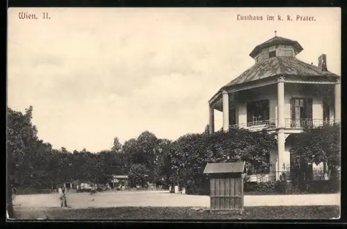 AK Wien, Cafe-Restaurant Lusthaus im Wiener Prater