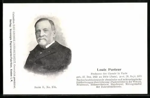 AK Louis Pasteur, Professor der Chemie in Paris