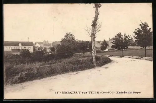 AK Marcilly-sur-Tille, Entree du Pays