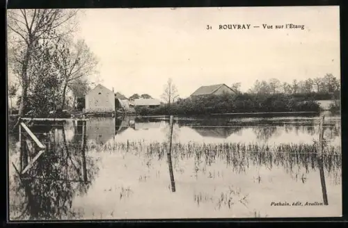 AK Rouvray, Vue sur l`Etang