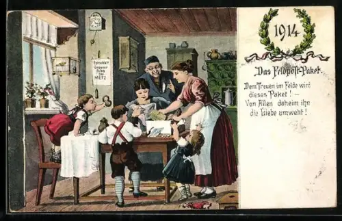 AK Das Feldpost-Paket, 1914