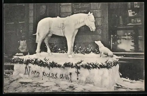 AK Clausthal-Zellerfeld, Schneebauten beim XII. Winterfest des Oberharzer Ski-Clubs