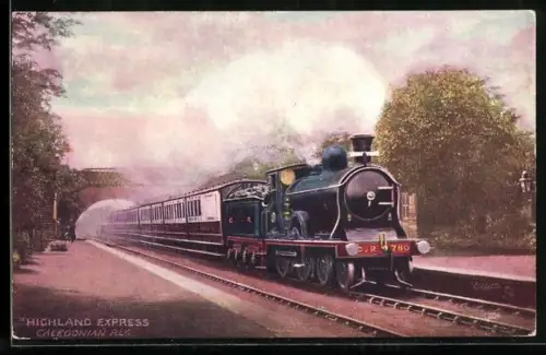 AK Highland Express, Caledonian RLY., englische Eisenbahn