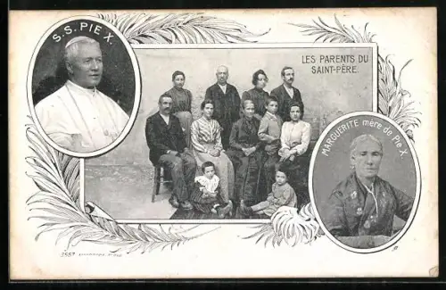 AK Papst Pius X., les Parents du Saint-Pere, Marguerite mere de Pie X.
