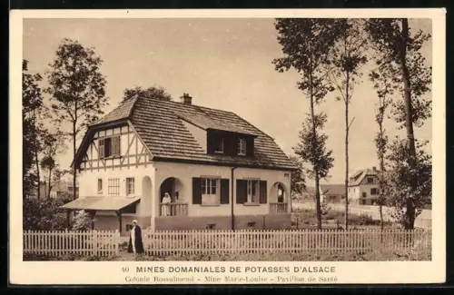 AK Staffelfelden, Mines Domaniales de Potasses d`Alsace, Colonie Rossalmend, Mine Marie-Louise, Pavillon de Santé
