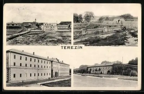 AK Theresienstadt / Terezin, Cekový pohled, stred obce