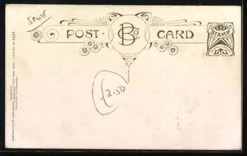 AK I tried to hold my own at the rink, Liebespaar läuft Rollschuh