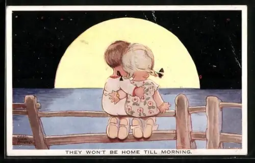 Künstler-AK Mabel Lucie Attwell: They won`t be Home till Morning