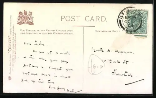 Künstler-AK Szene aus einem Rugby-Match