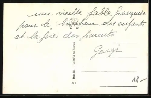 Künstler-AK Mauzan: In Frack gekleideter Fuchs schmeichelt einem Raben