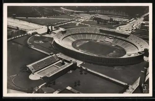 AK Reichssportfeld, Olympia-Stadion aus der Vogelschau