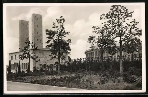 AK Berlin, Olympische Spiele 1936, Reichssportfeld, Osttor mit Blick auf die Deutsche Kampfbahn