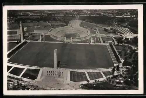 AK Berlin, Gesamtansicht vom Olympia-Stadion
