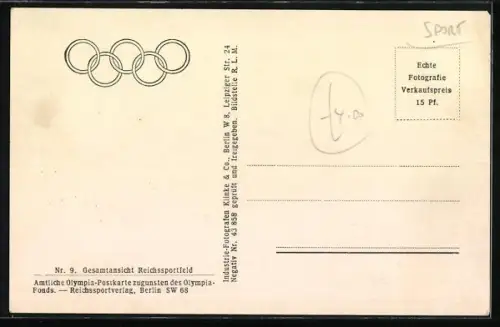 AK Berlin, Gesamtansicht vom Olympia-Stadion