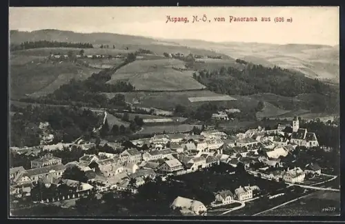 AK Aspang /N.-Ö., Teilansicht vom Panorama aus