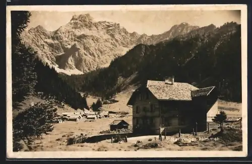 AK Nenzing, Blick auf Feriensiedlung Nenzinger Himmel und Alpen