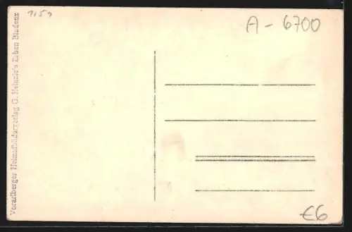 AK Nenzing, Blick auf Feriensiedlung Nenzinger Himmel und Alpen