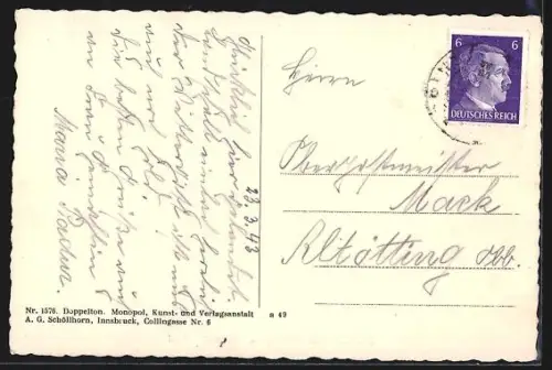 AK Landeck /Oberinntal, Teilansicht mit Kirche und der Silberspitze