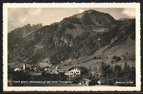 AK Fusch, Hotel Fuscherhof gegen Heuwandkopf
