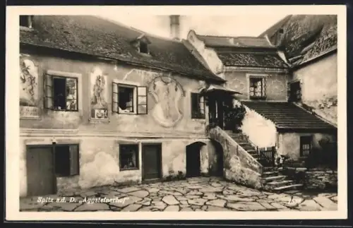 AK Spitz a. d. D., Aggsteinerhof mit Treppe