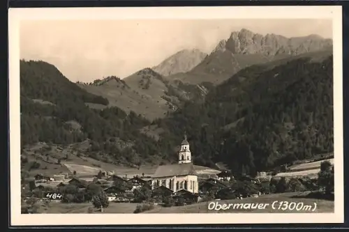 AK Hohenzell /O.-Oe., Obermauer, Ortspartie mit Kirche