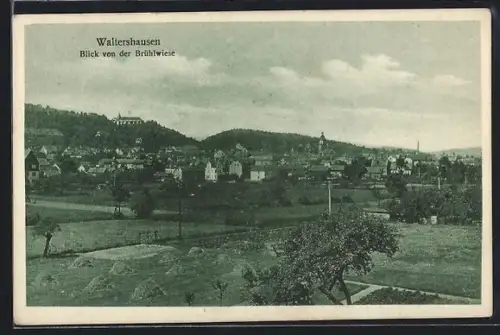 AK Waltershausen / Thüringen, Blick von der Brühlwiese