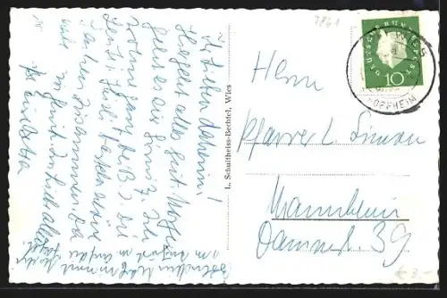 AK Wies / Schopfheim, Ortsansicht im Tal