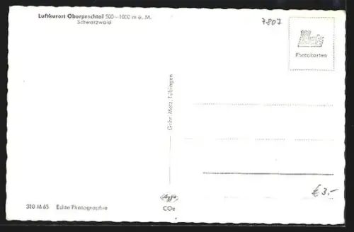 AK Oberprechtal /Schwarzwald, Ortsansicht mit umliegenden Bergen und Tälern