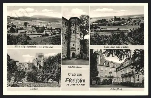 AK Adelebsen /Uslar-Land, Schloss, Schlosshof, Schlossturm
