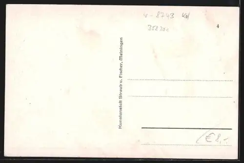 AK Bischofsheim /Rhön, Ortsansicht mit umliegender Landschaft