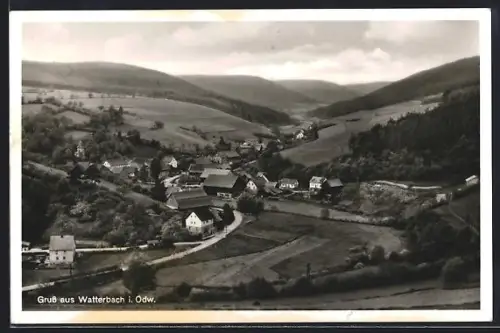 AK Watterbach i. Odw., Ortsansicht im Tal