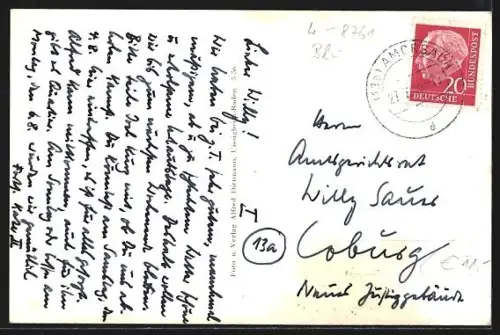 AK Watterbach i. Odw., Ortsansicht im Tal