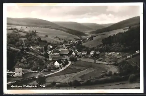 AK Watterbach i. Odw., Ortsansicht im Tal