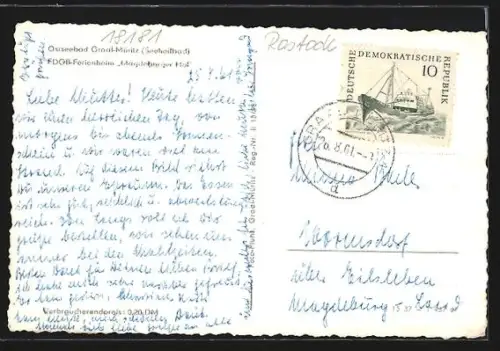 AK Graal-Müritz, FDGB-Ferienheim Magdeburger Hof, Speisesaal