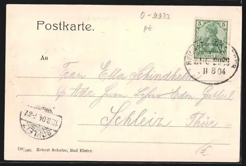 AK Bad Elster, Kirche, alte Schule, neue Schule