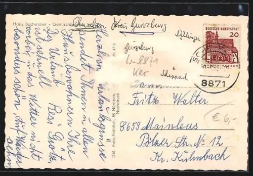 AK Scheppach / Jettingen, Ortsansicht, Kirche, Strassenpartie