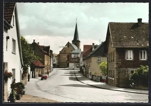 AK Hofheim /Ufr., Bahnhofstrasse, Kirche