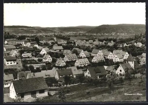 AK Eltmann am Main, Ortsansicht mit Wohnhäusern und Kirche