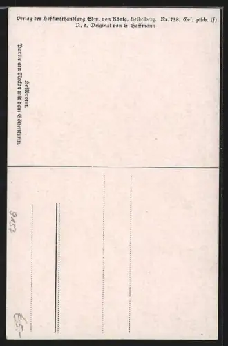 AK Heilbronn, Neckarpartie mit Brücke und Götzenturm