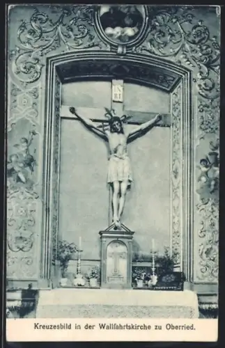 AK Oberried / Breisgau, Kreuzesbild in der Wallfahrtskirche