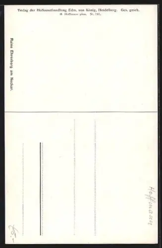 AK Ruine Ehrenberg / Neckar, Burgruine, Weinberge, Flusslandschaft