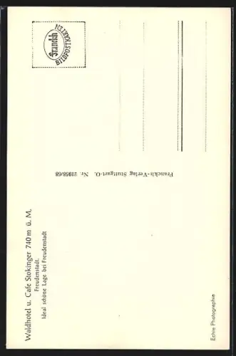 AK Freudenstadt, Waldhotel Stokinger