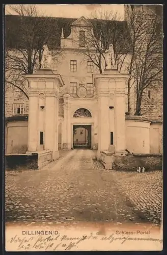 AK Dillingen /D., Schloss-Portal