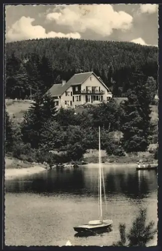AK Schluchsee, Haus am See, Segelboot, Wald