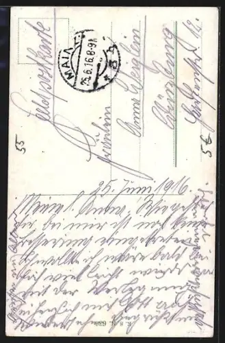 AK Mainz, Löhrstrasse und eiserner Turm