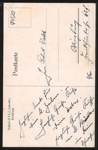 AK Solbad Hall /Schwäb., Komburg, Landschaft