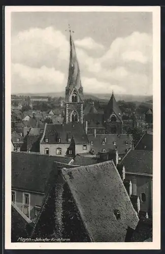 AK Mayen, Schiefer Kirchturm