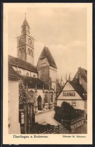 AK Überlingen a. Bodensee, Münster St. Nikolaus