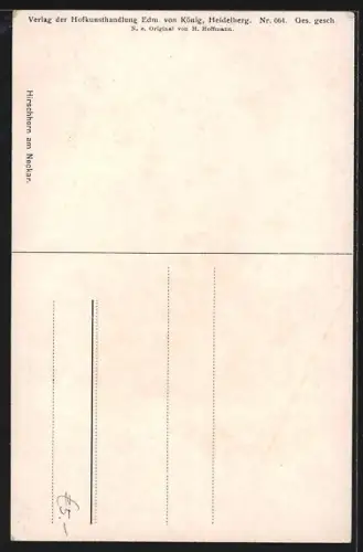 AK Hirschhorn am Neckar, Burg, Stadtansicht, Neckarufer