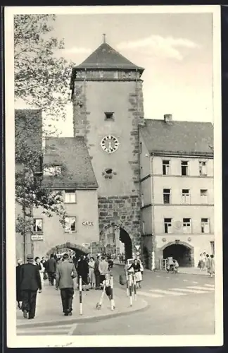 AK Villingen /Schwarzwald, Blick auf das Riet-Tor